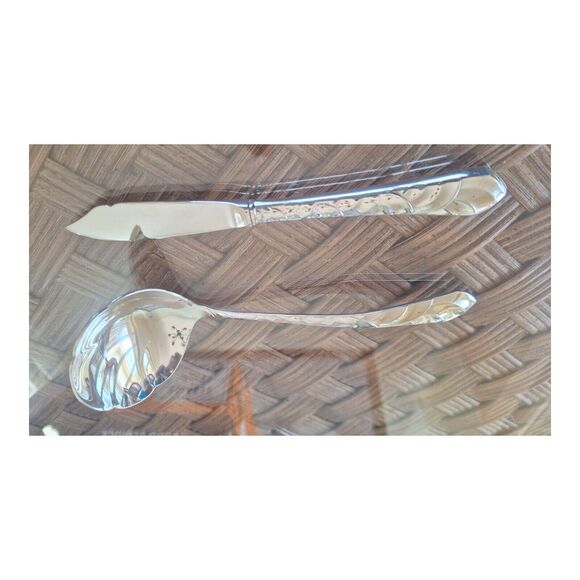 Oneida Pacific Tide Stainless glossy Silverware Flatware Serving Pieces Lot of 6 - Picture 12 of 14